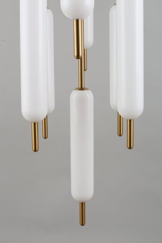 Люстра подвесная LED Carla APL.010.03.136 Aployt белая на 17 ламп, основание матовое золото в стиле современный  фото 6