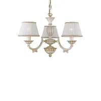 Люстра подвесная L 9660/3 Reccagni Angelo белая на 3 лампы, основание белое в стиле классический 