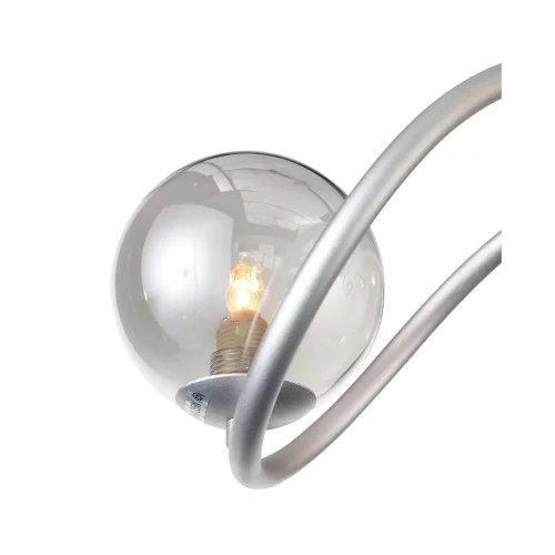 Люстра подвесная Legatezza SL1502.103.08 ST-Luce серая прозрачная на 8 ламп, основание хром в стиле современный шар фото 3