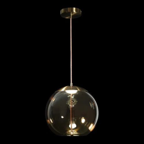 Светильник подвесной LED Knot 8135-B LOFT IT янтарный 1 лампа, основание золотое в стиле современный лофт выдувное фото 2