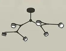 Светильник потолочный XB9056201 Ambrella light чёрный 6 ламп, основание чёрное в стиле хай-тек современный 