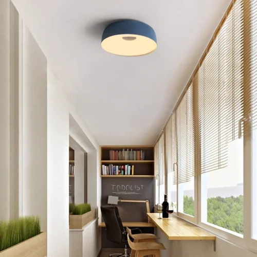 Светильник потолочный LED Djembé 184477-26 ImperiumLoft белый 1 лампа, основание синее в стиле современный скандинавский  фото 9