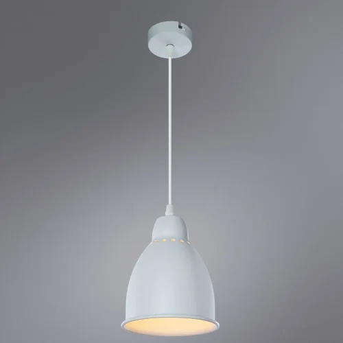 Светильник подвесной лофт Braccio A2054SP-1WH Arte Lamp белый 1 лампа, основание белое в стиле лофт  фото 2
