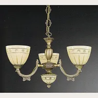 Люстра подвесная  L 7054/3 Reccagni Angelo бежевая на 3 лампы, основание античное бронза в стиле классический 