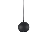 Светильник подвесной MR JACK SP1 SMALL NERO Ideal Lux чёрный 1 лампа, основание чёрное в стиле современный шар
