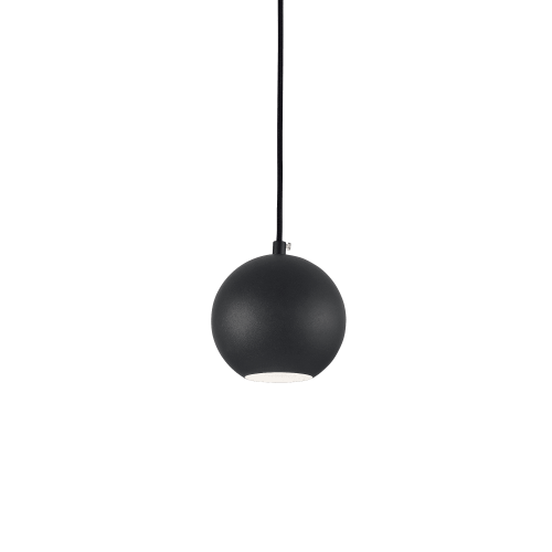 Светильник подвесной MR JACK SP1 SMALL NERO Ideal Lux чёрный 1 лампа, основание чёрное в стиле современный шар