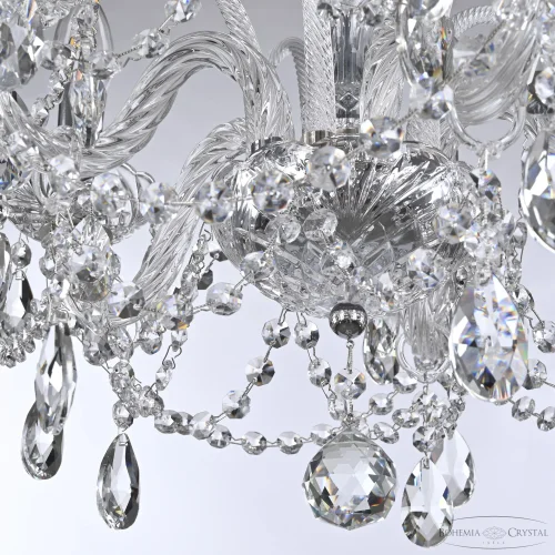 Люстра подвесная 105/5/141 Ni Bohemia Ivele Crystal без плафона на 5 ламп, основание никель прозрачное в стиле классический sp фото 6