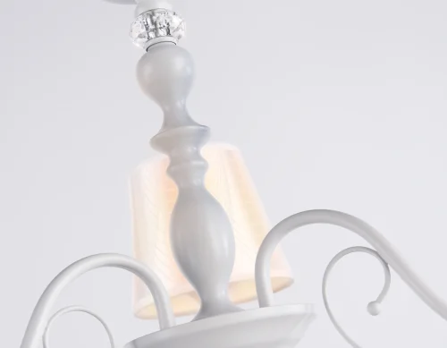 Люстра подвесная TR4601 Ambrella light белая на 3 лампы, основание белое в стиле классический современный прованс  фото 6