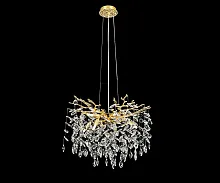 Люстра подвесная Ласми 07872-60D,33 Kink Light прозрачная на 8 ламп, основание золотое в стиле флористика современный ветви