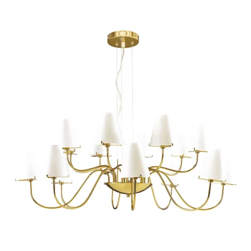 Люстра подвесная Daiafano 758162 Lightstar белая на 16 ламп, основание жёлтое золотое в стиле современный 