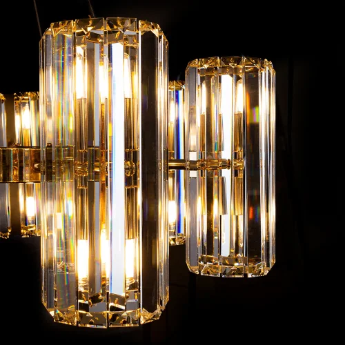 Люстра подвесная Santorini A1049SP-16GO Arte Lamp прозрачная на 16 ламп, основание золотое в стиле современный  фото 3