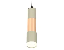 Светильник подвесной XP7423062 Ambrella light золотой серый 1 лампа, основание серое в стиле модерн хай-тек трубочки