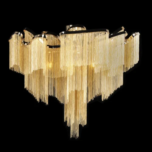 Люстра потолочная Stream 10208/1000C Gold LOFT IT золотая на 10 ламп, основание золотое в стиле арт-деко  фото 2