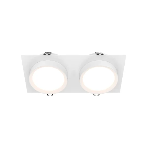 Светильник точечный Hoop DL086-02-GX53-SQ-W Maytoni белый 2 лампы, основание белое в стиле современный хай-тек 