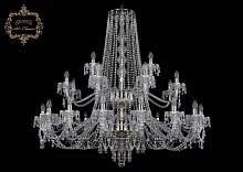 Люстра подвесная хрустальная 11.24.16+8+4.460.2d.Br.V7010 Богемиа Арт Классик прозрачная на 28 ламп, основание бронзовое в стиле классический Люстра подвесная хрустальная 11.24.16+8+4.460.2d.Br.V7010 Богемиа Арт Классик прозрачная на 28 ламп, основание бронзовое в стиле классический