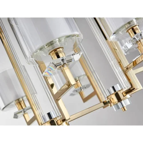 Люстра подвесная 4408+6/S gold Newport прозрачная белая на 14 ламп, основание золотое в стиле современный  фото 4
