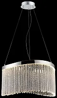 Люстра подвесная LED Helma WE465.01.103 Wertmark прозрачная на 1 лампа, основание хром в стиле арт-деко современный 