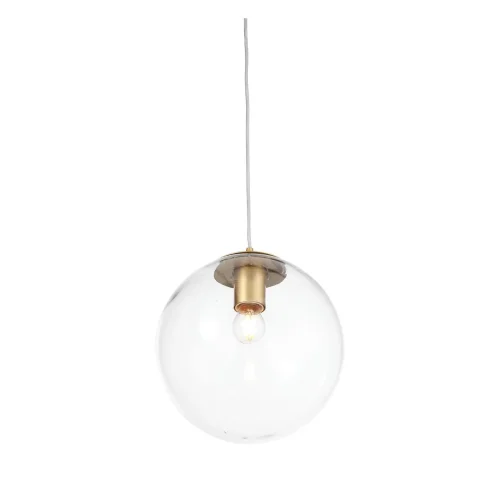 Светильник подвесной Liora SL1150.203.01 ST-Luce прозрачный 1 лампа, основание матовое золото в стиле современный шар фото 2