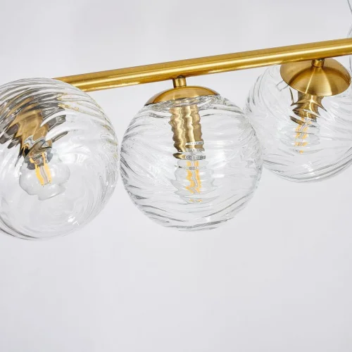 Светильник подвесной Elica 4056-8P Favourite прозрачный 8 ламп, основание латунь в стиле современный  фото 4