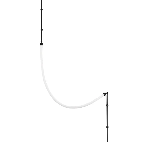 Светильник подвесной LED Strap SL6132.401.20 ST-Luce белый 1 лампа, основание чёрное в стиле минимализм хай-тек современный  фото 2
