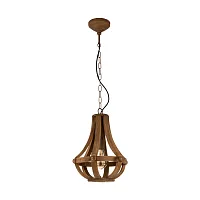 Cветильник подвесной KINROSS 49724 Eglo коричневый 1 лампа, основание коричневое в стиле кантри 