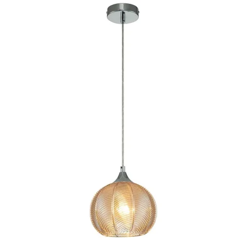 Светильник подвесной Pion 10194/1S Amber Escada янтарный 1 лампа, основание хром в стиле современный выдувное