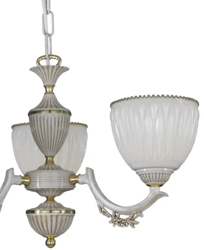 Люстра подвесная L 9681/3 Reccagni Angelo белая на 3 лампы, основание белое в стиле классический  фото 2