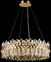 Люстра подвесная LED с пультом Debora WE104.03.303 Wertmark прозрачная на 1 лампа, основание золотое в стиле современный с пультом