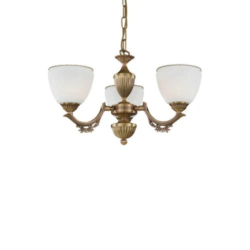 Люстра подвесная  L 8651/3 Reccagni Angelo белая на 3 лампы, основание античное бронза в стиле классический  фото 2
