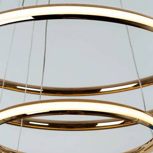 Люстра подвесная LED с пультом Meridiana A2198SP-3GO Arte Lamp золотая на 1 лампа, основание золотое в стиле современный хай-тек с пультом кольца фото 3