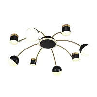 Люстра потолочная LED Canvas 3096-8P F-promo чёрная на 1 лампа, основание чёрное в стиле современный 