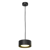 Светильник подвесной LED Lewisville LSP-7101 Lussole чёрный 1 лампа, основание чёрное в стиле хай-тек современный 
