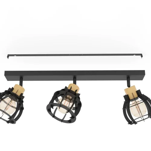 Спот с 3 лампами Stillington 43928 Eglo чёрный E27 в стиле лофт современный  фото 3