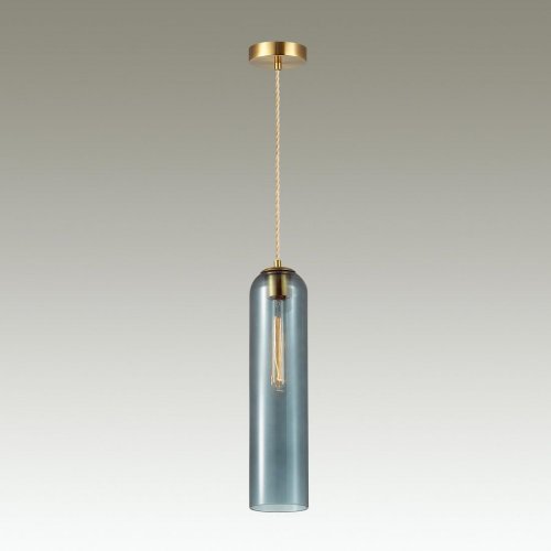 Светильник подвесной Vosti 4641/1 Odeon Light синий 1 лампа, основание золотое в стиле современный  фото 2