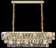 Люстра подвесная Cassia WE102.13.323 Wertmark прозрачная на 13 ламп, основание золотое в стиле современный классический 