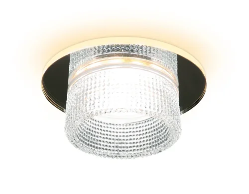 Светильник точечный TN350 Ambrella light прозрачный 1 лампа, основание хром в стиле хай-тек современный 