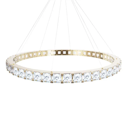 Светильник подвесной LED Tiffany 10204/1000 Gold LOFT IT прозрачный 1 лампа, основание золотое в стиле современный кольца фото 3