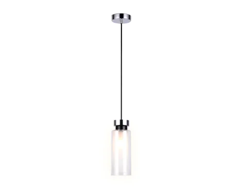 Светильник подвесной TR3570 Ambrella light белый 1 лампа, основание хром в стиле современный хай-тек трубочки фото 2