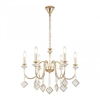 Люстра подвесная AM342101 342101/6 FGD Arte Milano без плафона на 6 ламп, основание золотое в стиле современный Люстра подвесная AM342101 342101/6 FGD Arte Milano без плафона на 6 ламп, основание золотое в стиле современный