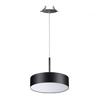 Светильник подвесной LED встраиваемый Prometa 358765 Novotech чёрный 1 лампа, основание чёрное в стиле модерн встраиваемый