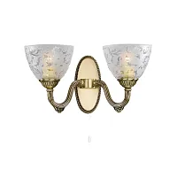 Бра с выключателем A 6252/2  Reccagni Angelo белый 2 лампы, основание античное бронза в стиле классический 