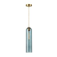 Светильник подвесной Vosti 4641/1 Odeon Light синий 1 лампа, основание золотое в стиле современный 