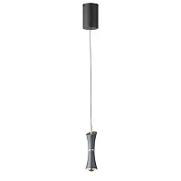 Светильник подвесной LED Lasse 5696/7L Lumion серый 1 лампа, основание серое в стиле современный лифтовый механизм
