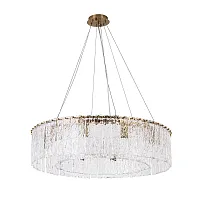 Люстра подвесная Felis 6005/17 SP-10 Divinare прозрачная на 10 ламп, основание латунь в стиле современный Люстра подвесная Felis 6005/17 SP-10 Divinare прозрачная на 10 ламп, основание латунь в стиле современный