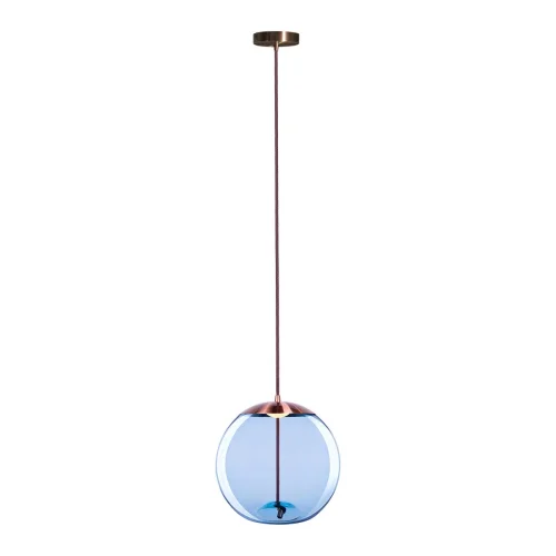Светильник подвесной LED Knot 8133-B mini LOFT IT голубой 1 лампа, основание медь в стиле модерн  фото 4