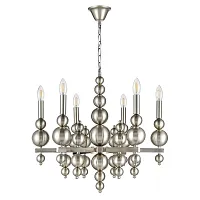 Люстра подвесная Nana 8107/6 Lumion без плафона на 6 ламп, основание никель в стиле арт-деко  Люстра подвесная Nana 8107/6 Lumion без плафона на 6 ламп, основание никель в стиле арт-деко