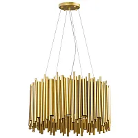 Люстра подвесная Savona 816102 Lightstar золотая на 10 ламп, основание золотое в стиле арт-деко 
