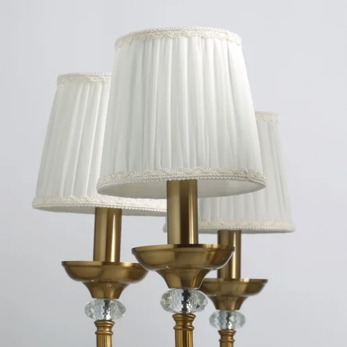 Люстра потолочная Сильвия 404010508 Chiaro белая на 8 ламп, основание латунь в стиле классический  фото 6