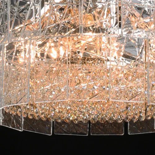 Люстра подвесная Аделард 642015209 MW-Light прозрачная на 9 ламп, основание золотое в стиле классический  фото 4