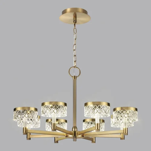 Люстра подвесная LED Fivre 5032/48L Odeon Light прозрачная на 1 лампа, основание античное бронза в стиле современный  фото 4